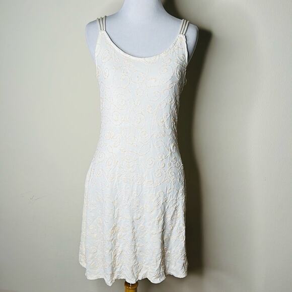 Hugo Buscati Vintage Ivory Beaded Mini Dress - Picture 3 of 8